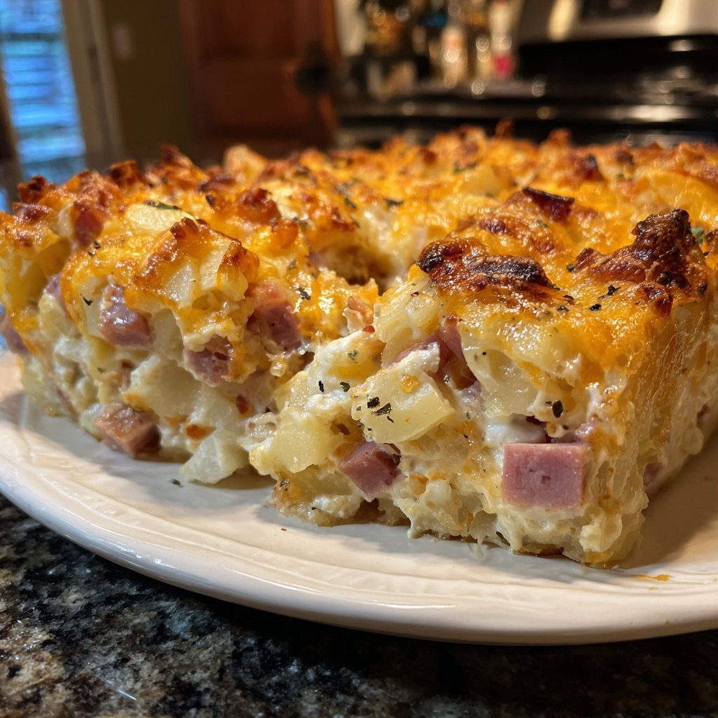 Delicious Leftover Ham Potato Casserole